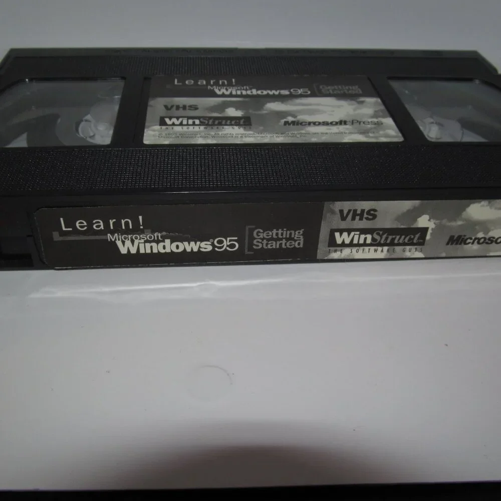 Microsoft Windows 95 Start! Learn! Vintage VHS Tape WinStruct Microsoft Press